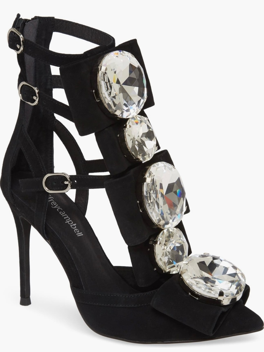 Jeffrey Campbell’s Bow and Crystal Strappy Pump